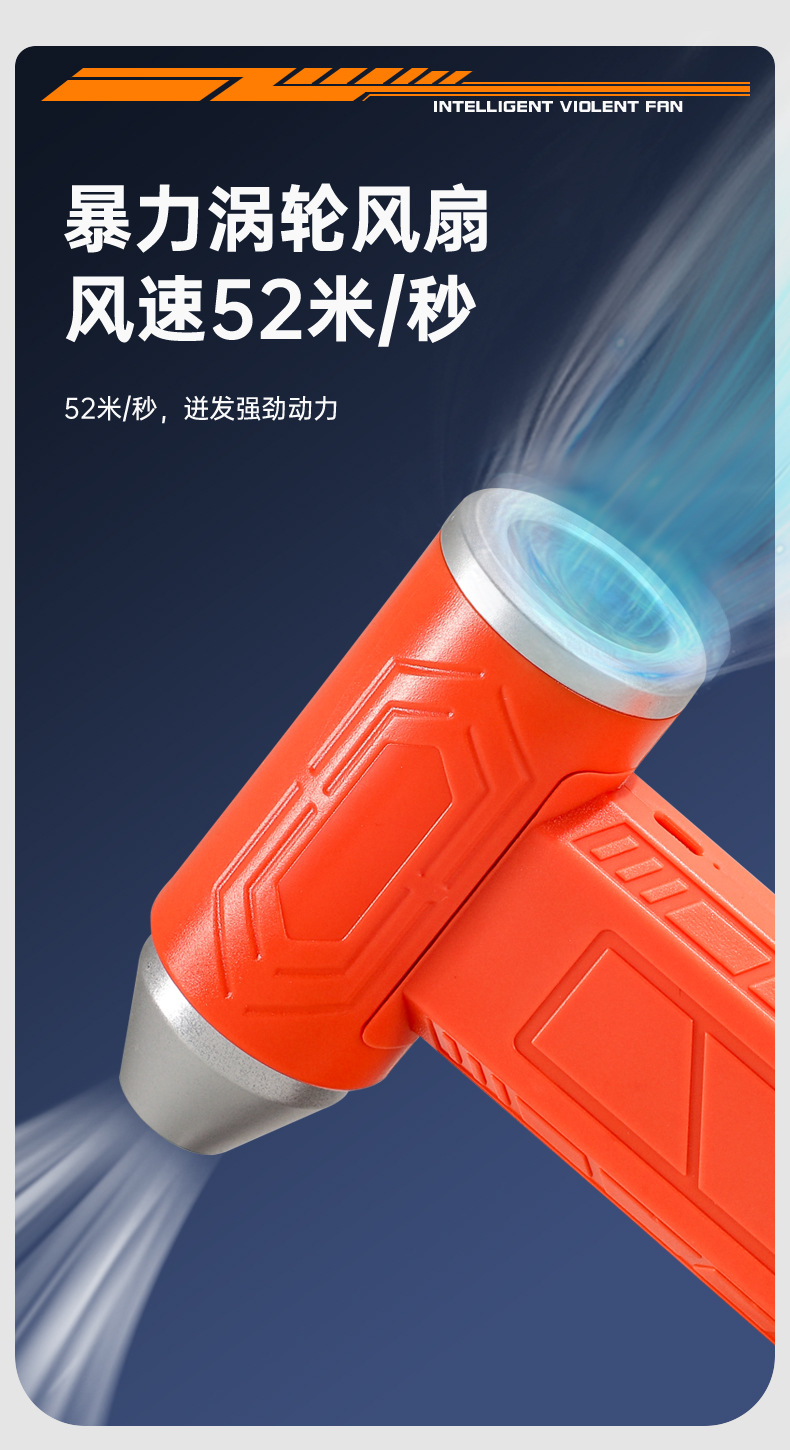 Rongba Violent Turbo Fan Car Vacuum Cleaner for Home and Car Use, Suction and Blowing Integrated Mini Portable Handheld Blower