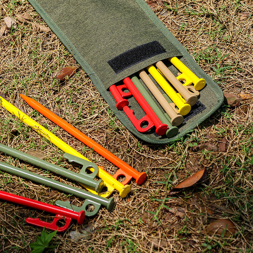 Outdoor bold and extended ground nails camping tent windproof fixed nails beach canopy steel nail set 20/30/40cm