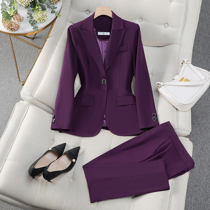 High-end business attire suit small suit coat women's 2024 spring and autumn new slim-fit simple professional suit formal suit