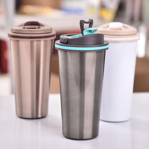 Manufacturer wholesale thermos cup milk tea coffee cup portable men and women accompanying stainless steel mug gift logo water cup