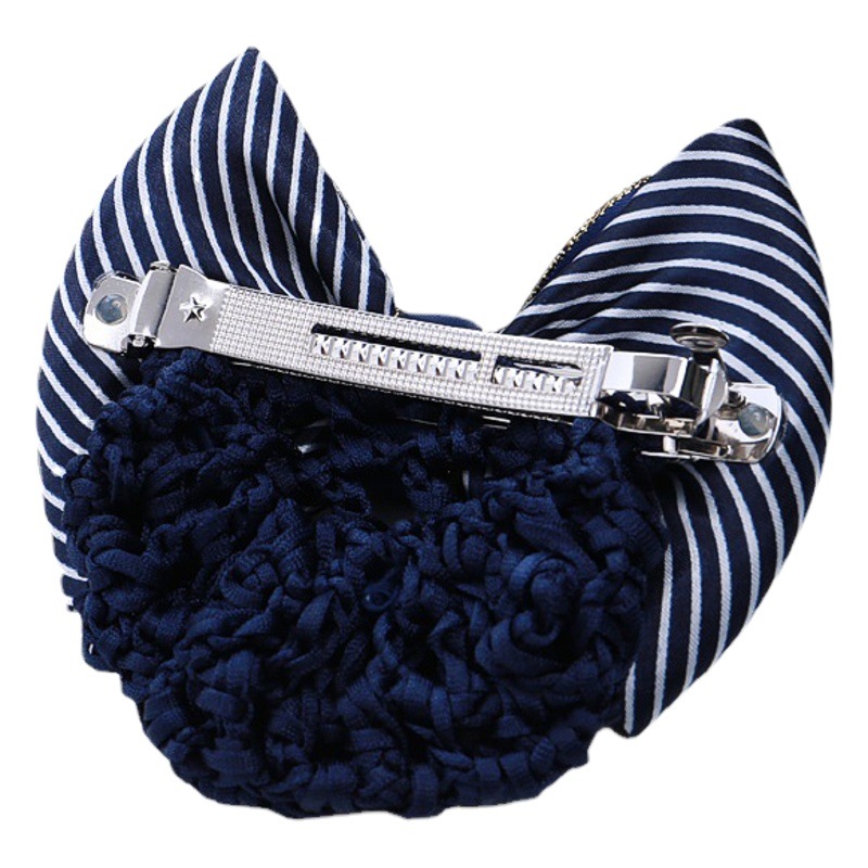 Professional flower wholesale Korean hair accessories bow hair net bank hotel headdress mobile stewardess nurse hairpin