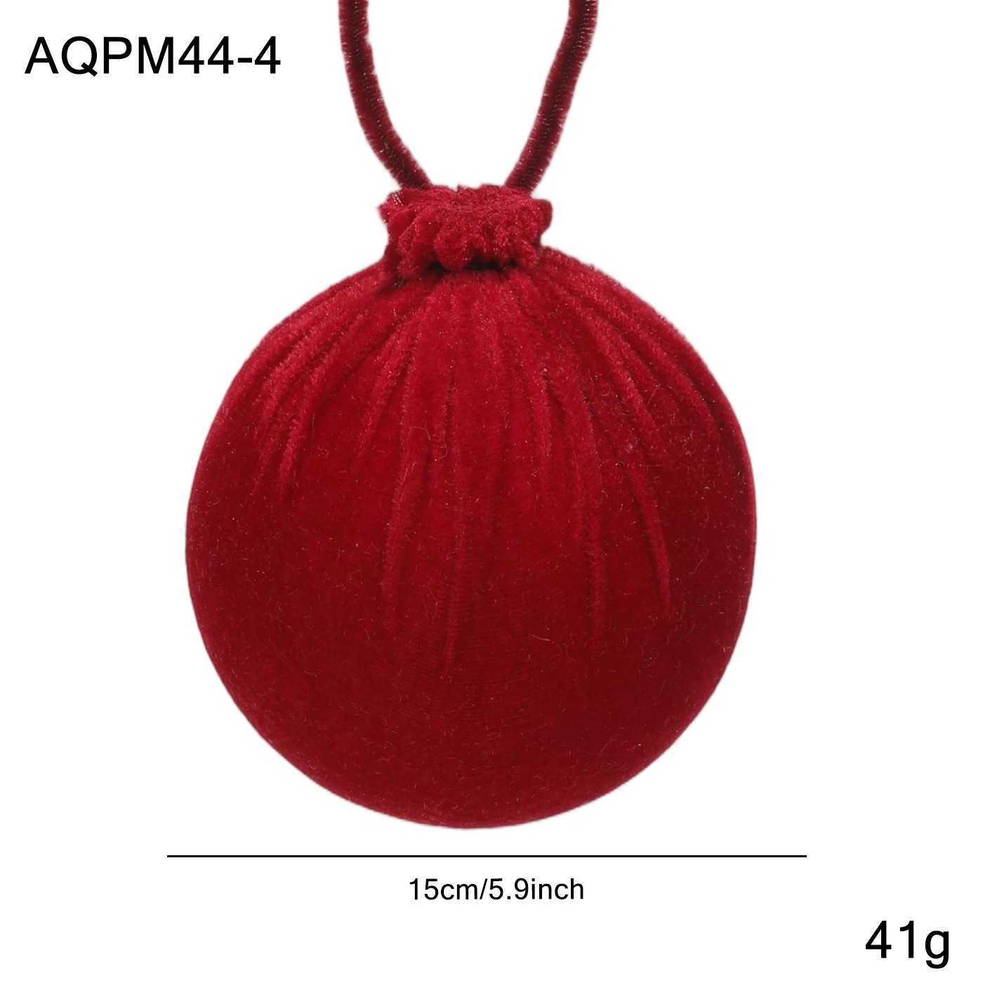 Nuevo vino rojo tela de flocado bola de Navidad árbol de Navidad decoración colgante bola colgante diseño de decoración image 9
