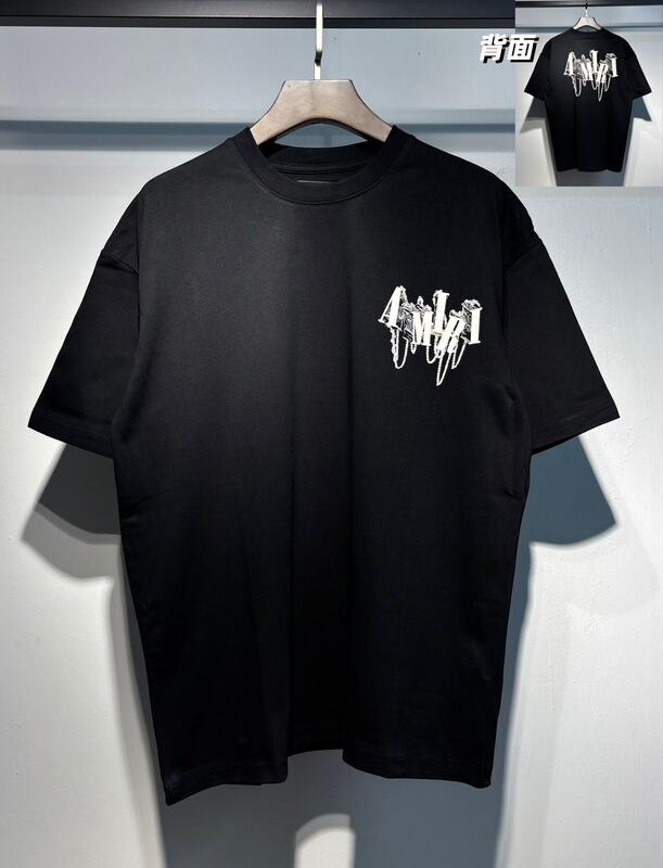 貿易クロスAm新文字クラシックプリント半袖男女同型カップルTシャツiri夏高iri製品タイプ|undefined