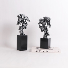 现代新中式太湖石摆件样版房间酒店售楼处展厅茶台茶桌软装饰品