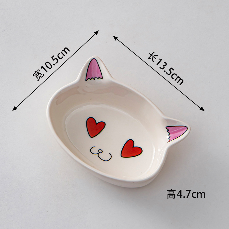 Creativo gatos de cerámica adorable modelado platos de frutas ensalada frías nueces platos cubiertos al por mayor