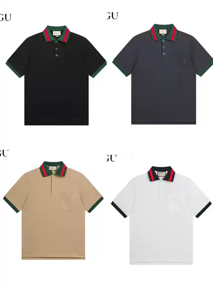 25-Year-Old Ancient Gu Full-Print Cci Velcro Lapel Polo Short-Sleeved Popular Ins Men's and Women's Tops Couple Wear