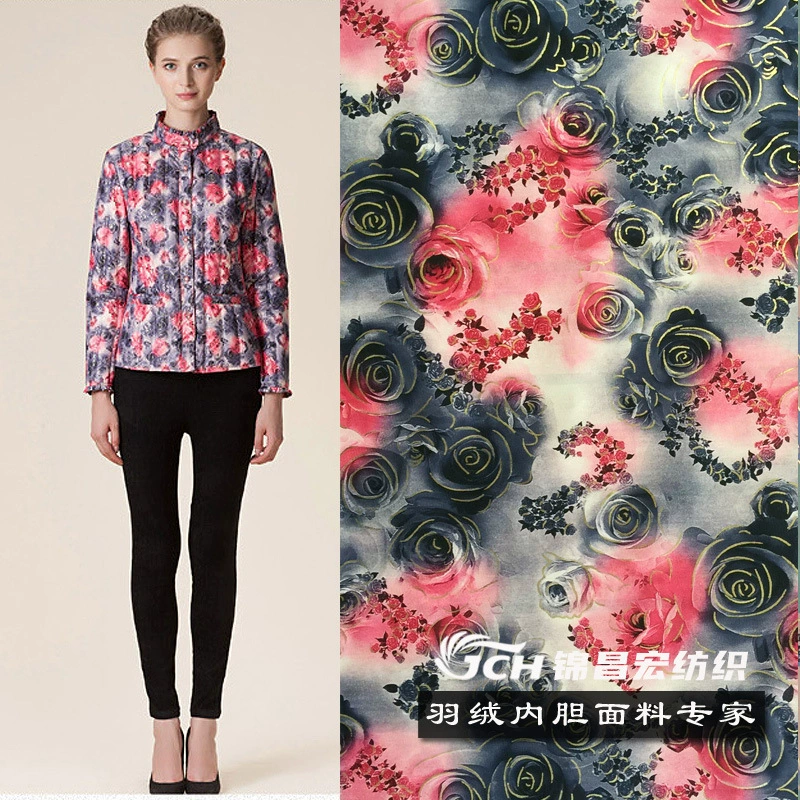 Liner with down, velvet cloth, polyester, wholesale