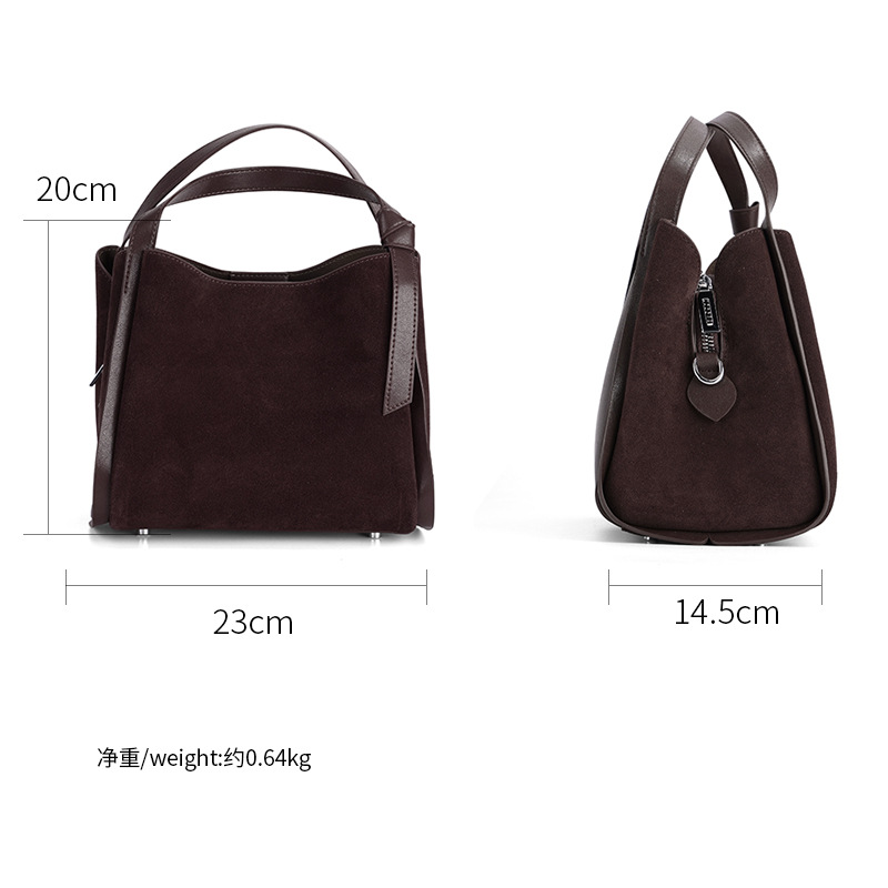 Borsa a secchiello vintage in scamosciato designer borsa a tracolla_voghion.com
