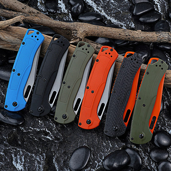 Folding knife outdoor hardware tools charcoal fiber handle knife AliExpress new butterfly 15535