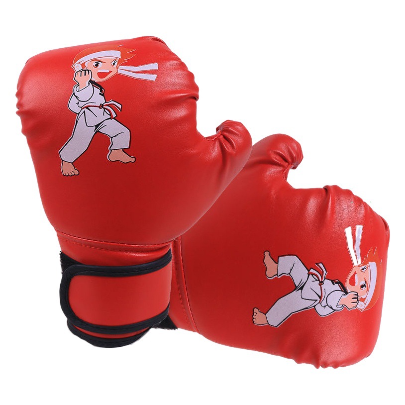 Guantes de boxeo Garra de Tigre medio dedo guantes de boxeo niños adultos Sanda entrenamiento engrosada lucha guantes de saco de arena
