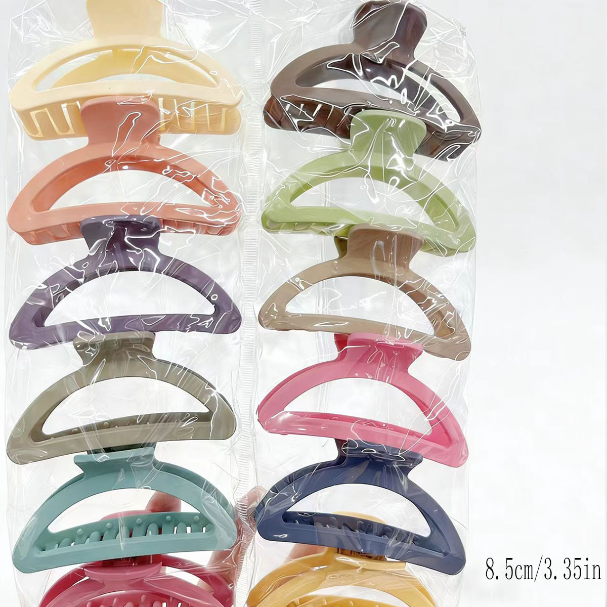 Women's Cross-Border Rubber Paint Large Grip Hair Clip High Volume Back of Head Bun Hair Shark Clip Two Yuan Clearance Hair Accessory Set