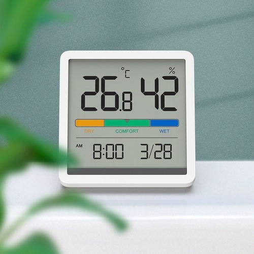 Xiaomi Youpin Rice Item Enjoy Temperature and Humidity Timer Clock Household Bedroom Baby Room Digital Accurate Room Temperature and Humidity Meter