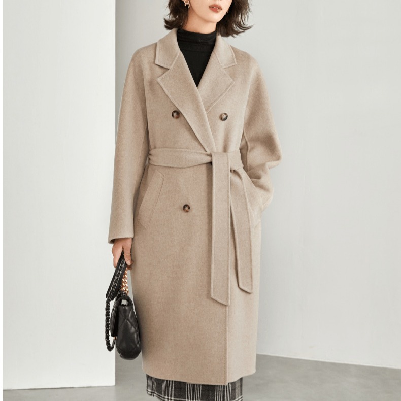 [Customized Processing] 50 Cashmere High-end Double-sided Cashmere Coat Cocoon Wool 101801M Wool Coat