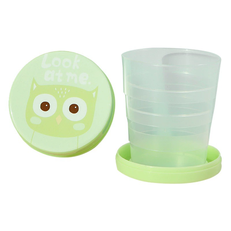 Уличная Выдвижная питьевая вода, милые мальчики и девочки, дорожная Студенческая чашка для воды с крышкой, складная чашка, портативная чашка для полоскания рта