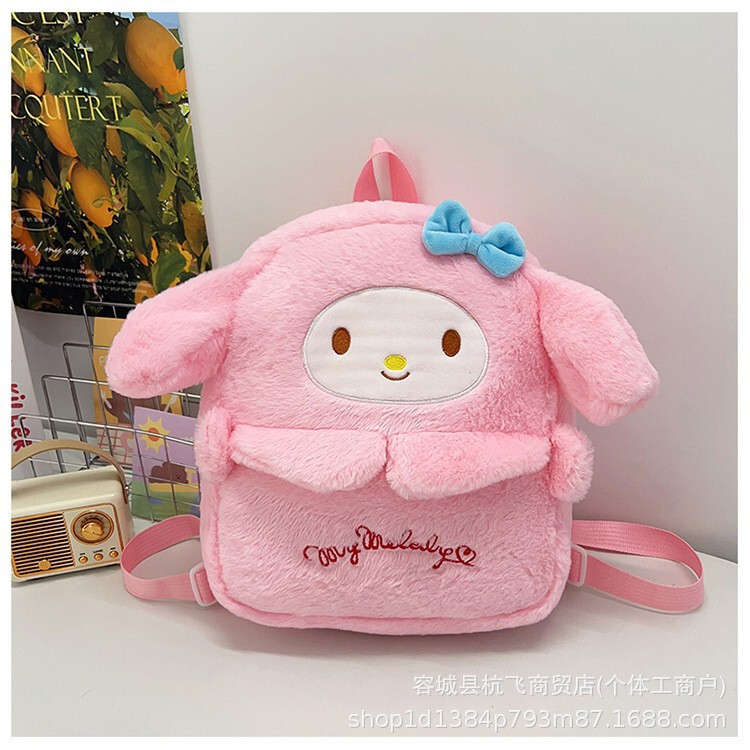 メーカー卸売ベルベットバッグ玩具クロミ斜めショルダーバッグいちご熊ぬいぐるみ日系ハンドバッグサンリオ|undefined
