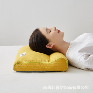 Source factory direct wholesale cotton Sand Wash anti-traction neck protection buckwheat pillow buckwheat shell pillow pillow sleeping one