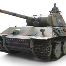 跨境恒龙金属版遥控坦克模型BB弹发射德国仿真豹式重型坦克3819