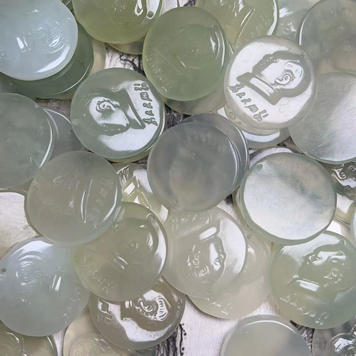 Натуральный нефрит Мао Цзэдун фигура кулон Джейд Мао Цзэдун голова кулон круглый кулон оптом