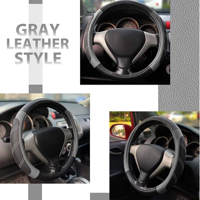 Steering wheel cover | non-slip leather car SUV
