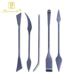 批发diy学生5件套不锈钢刀红卡泥塑工具陶泥用品辅助刻刀齿轮刀型