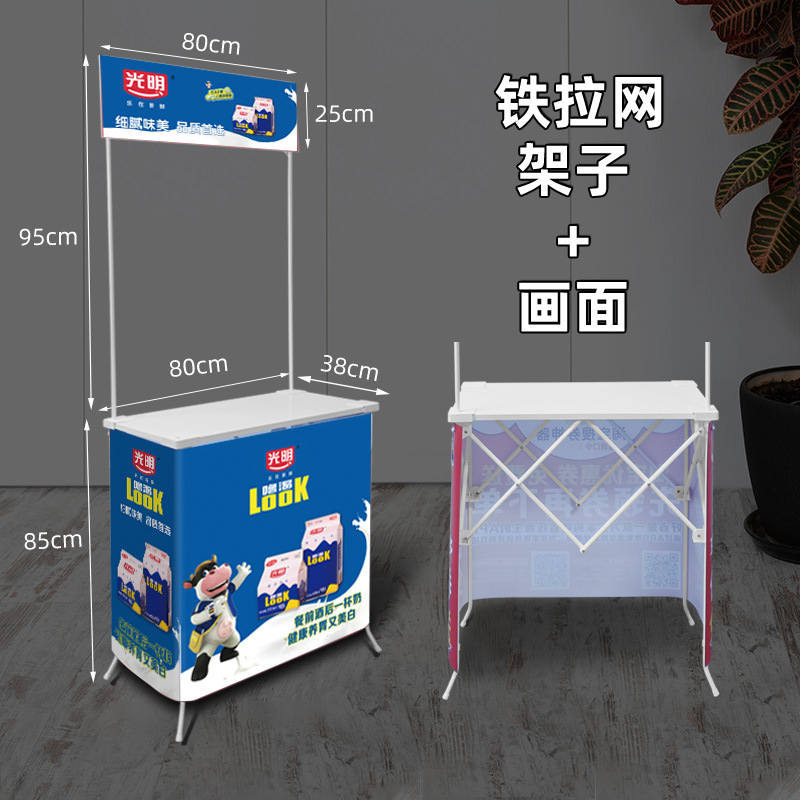 Mesa de exposición de cata, puesto de carritos pequeños, mesa de empuje exterior, expositor, plegable con ruedas, publicidad en mesa de catas image 13
