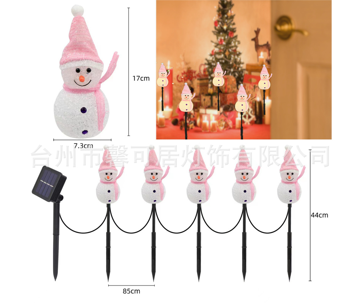 Lámpara de Tierra solar decoración de Navidad lámpara de muñeco de nieve al aire libre jardín lámpara de paisaje Césped lámpara de tierra transfronteriza