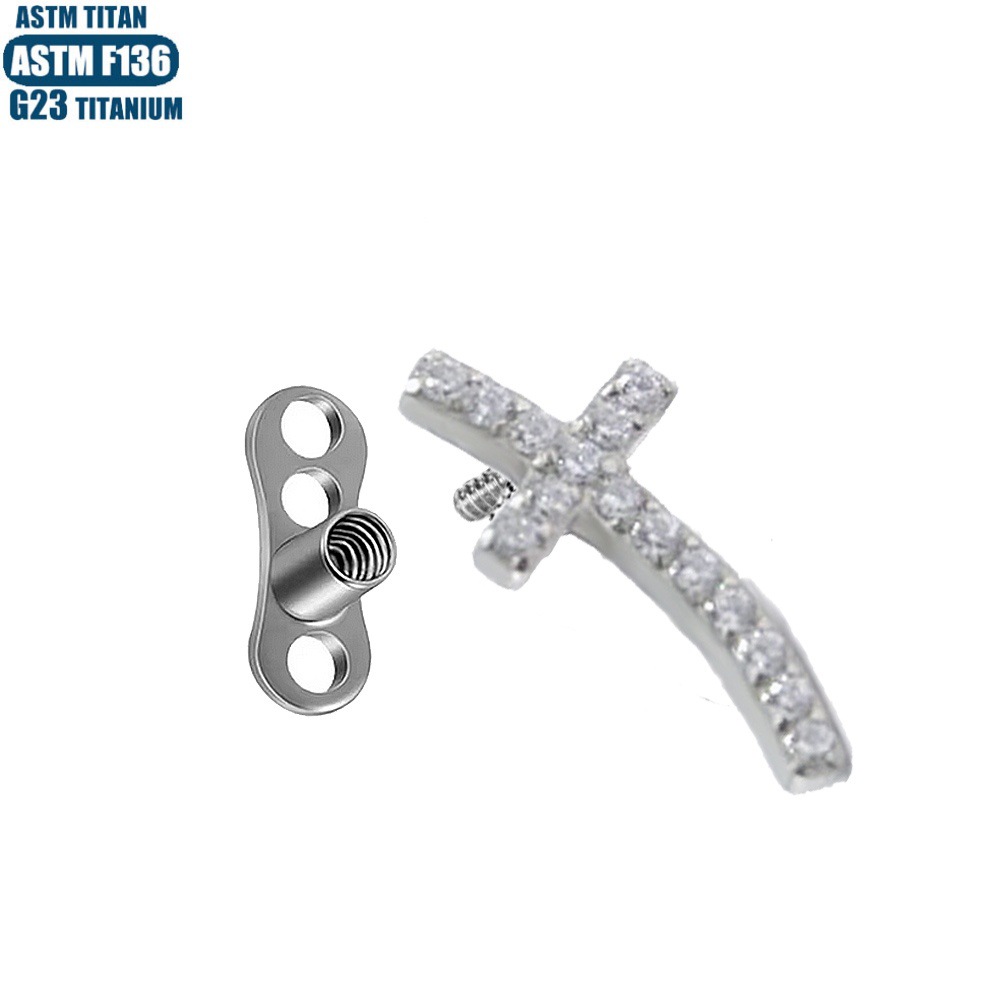 Pointed titanium steel lip stud product view