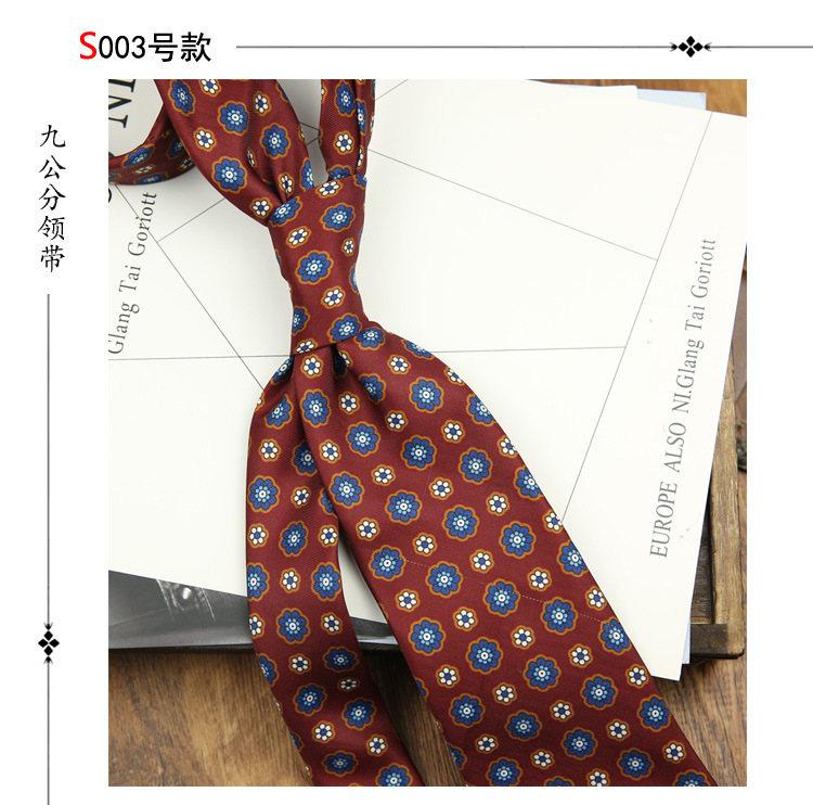 9CM 인쇄 타이 003