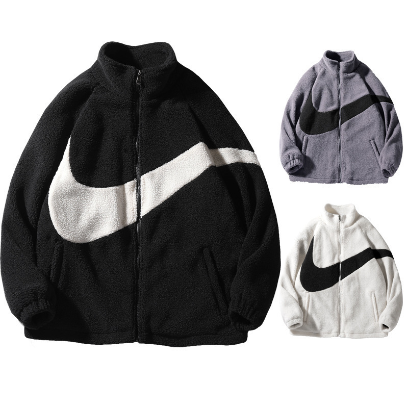 Autumn and Winter Thickened Warm Big Hook Fashion Men's Lamb Fleece Sports Jacket Youth Fleece Cardigan Jacket Autumn and Winter Thickened Warm Big Hook Fashion Men's Lamb Fleece Sports Jacket Youth Fleece Cardigan Jacket