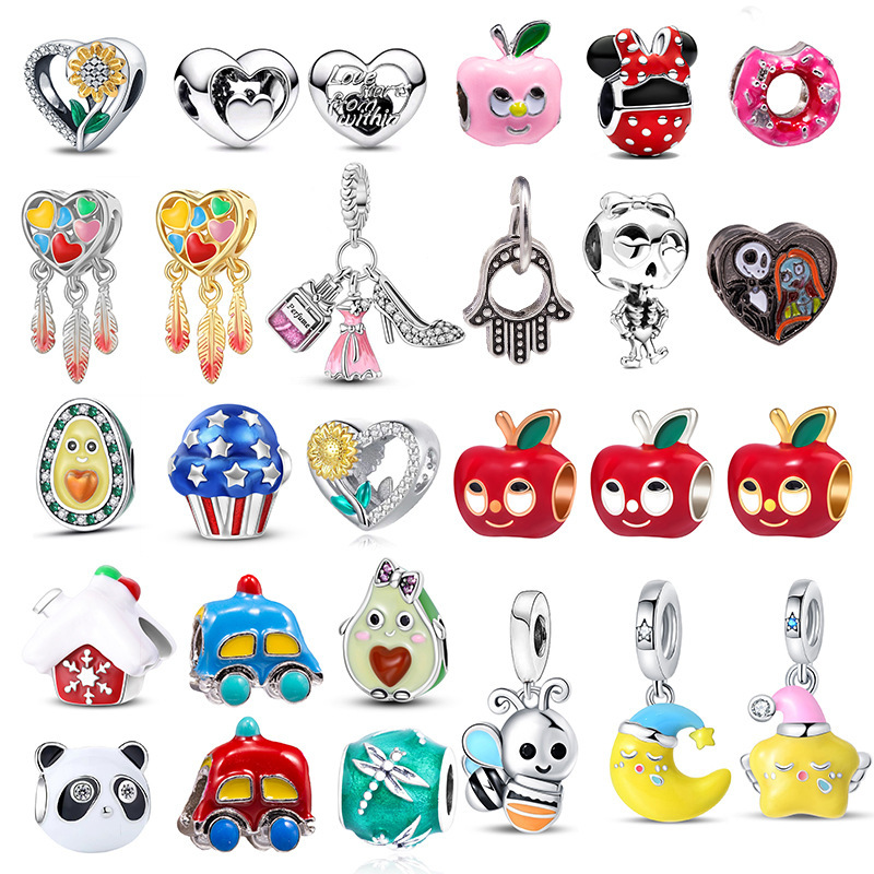 New Exquisite Painted Oil Stars Moon Dream Catcher Sunflower New Year DIY Accessories Suitable for DIY Bracelet Gifts