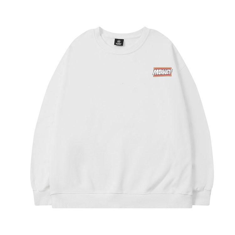 Men's Sweatshirt Round Neck Heavyweight Wool Blend Pullover_voghion.com