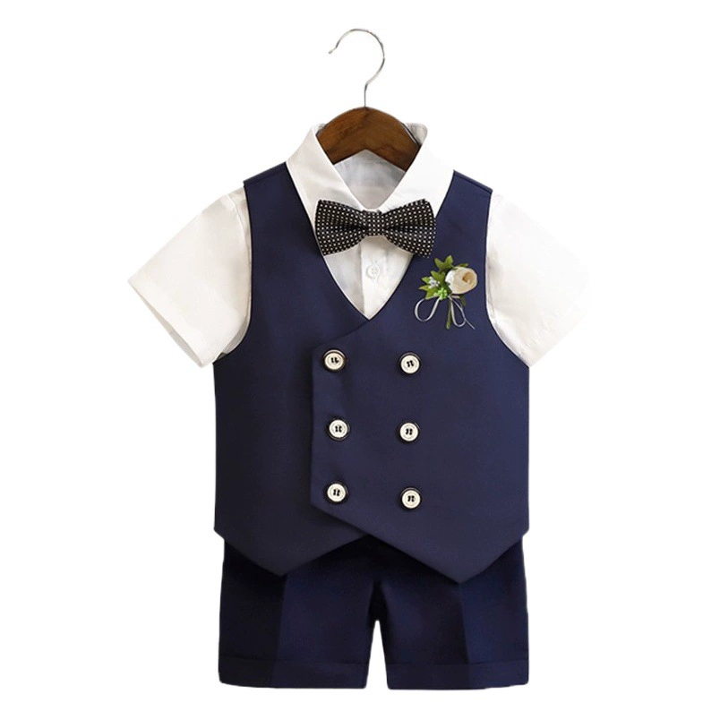 Детские костюмы, весенняя и летняя одежда, новые костюмы джентльменов в британском стиле, одежда для выступлений для мальчиков и девочек, дропшиппинг