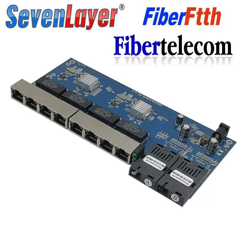 Gigabit reverse POE switch 2 light 8 electric PCBA motherboard 2SC8lan 2fo8e reverse switch