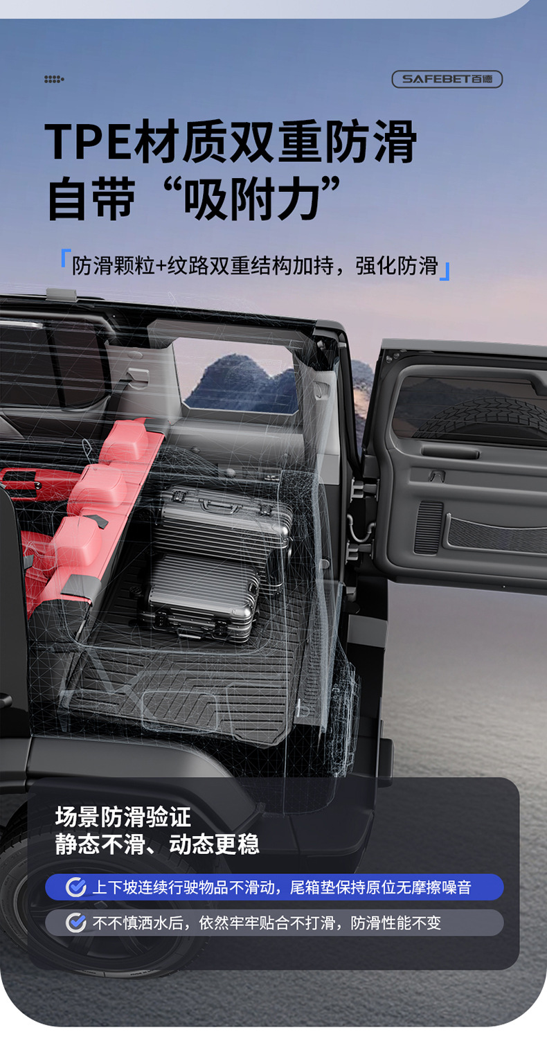 Suitable for Tank 300 New Energy 400 500 Special Vehicles, Tpe Car Trunk Mat Interior Accessories