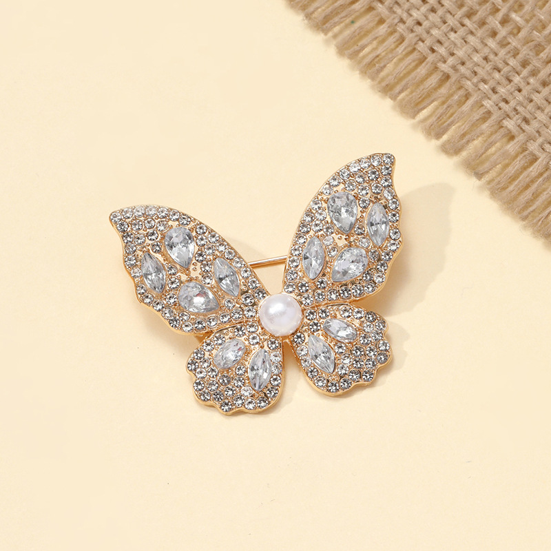 New 12 Diamond Inlaid Alloy Elegant Suit Jacket High-end Accessory European And American Fashion Simple Brooch_voghion.com