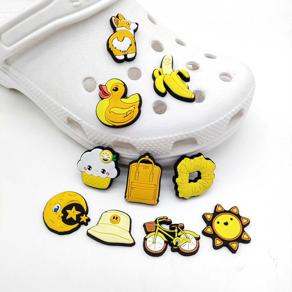 Color Block Shoe Accessories Silica Gel Slippers Summer Shoe Buckle display picture 3