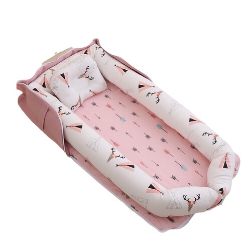 Cross-border baby bed, middle bed, newborn bio-mimetic uterus bed, bed, storage, molding pillow, bag-type baby bed