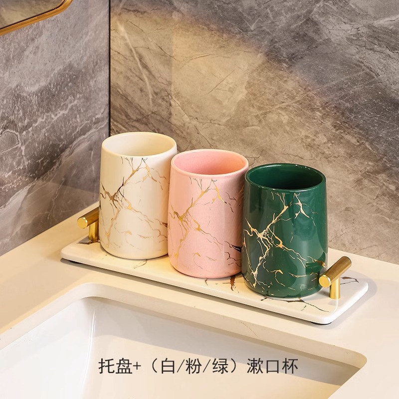 Taza de enjuague bucal taza de cepillo de dientes de pareja taza de dientes de cerámica de lujo ligero de alta gama taza de lavado taza de cepillo de dientes de alta calidad