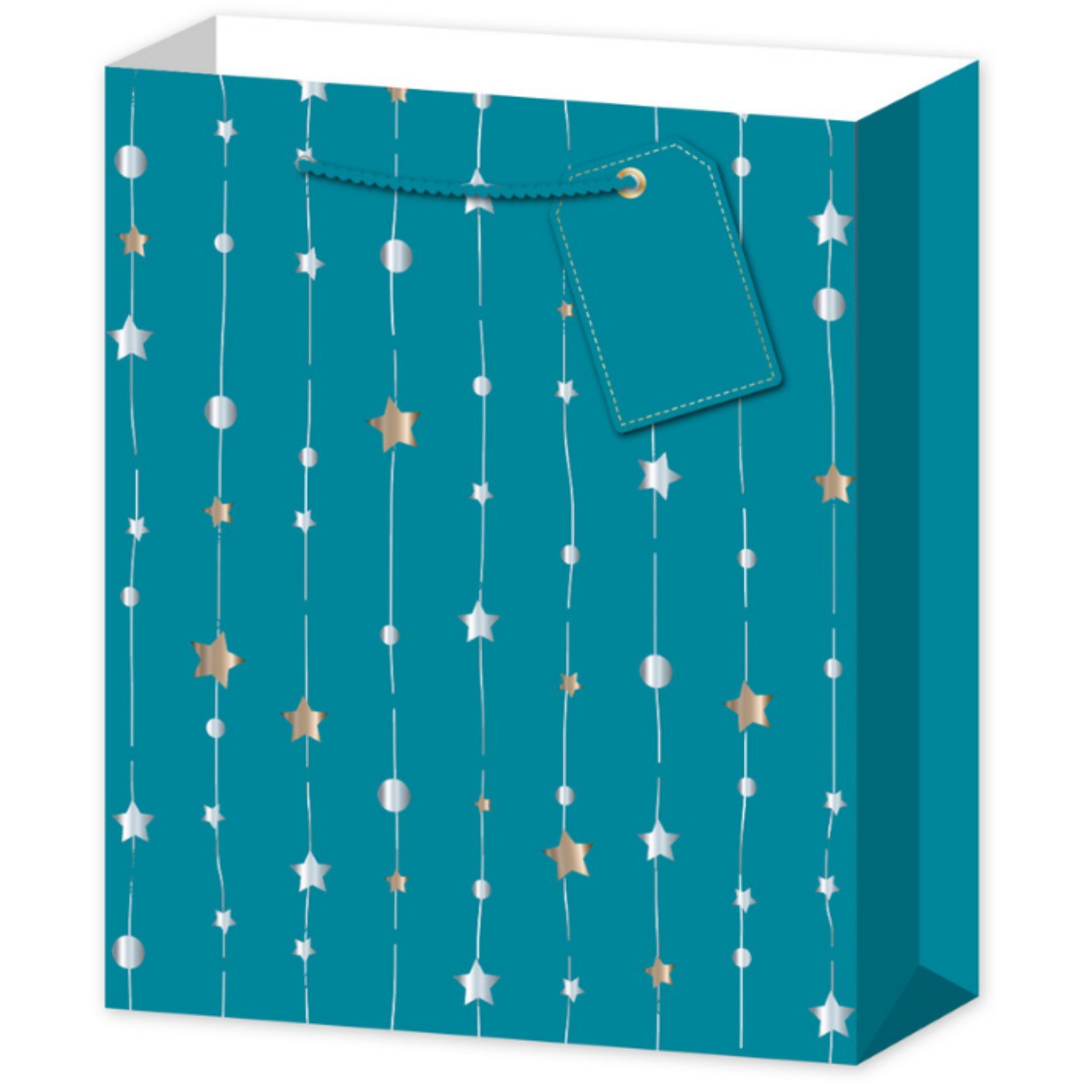 Bolsa de embalaje de regalo de tarjeta blanca de color bronceado Bolsa de regalo de estrella de cinco puntas Spot al por mayor Bolsa de regalo de cumpleaños Bolso de mano