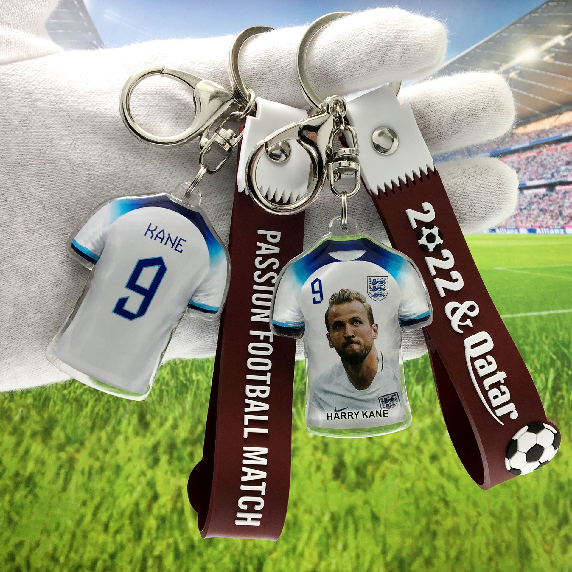 英格兰队（新款球衣）9#-凯恩+软胶手带