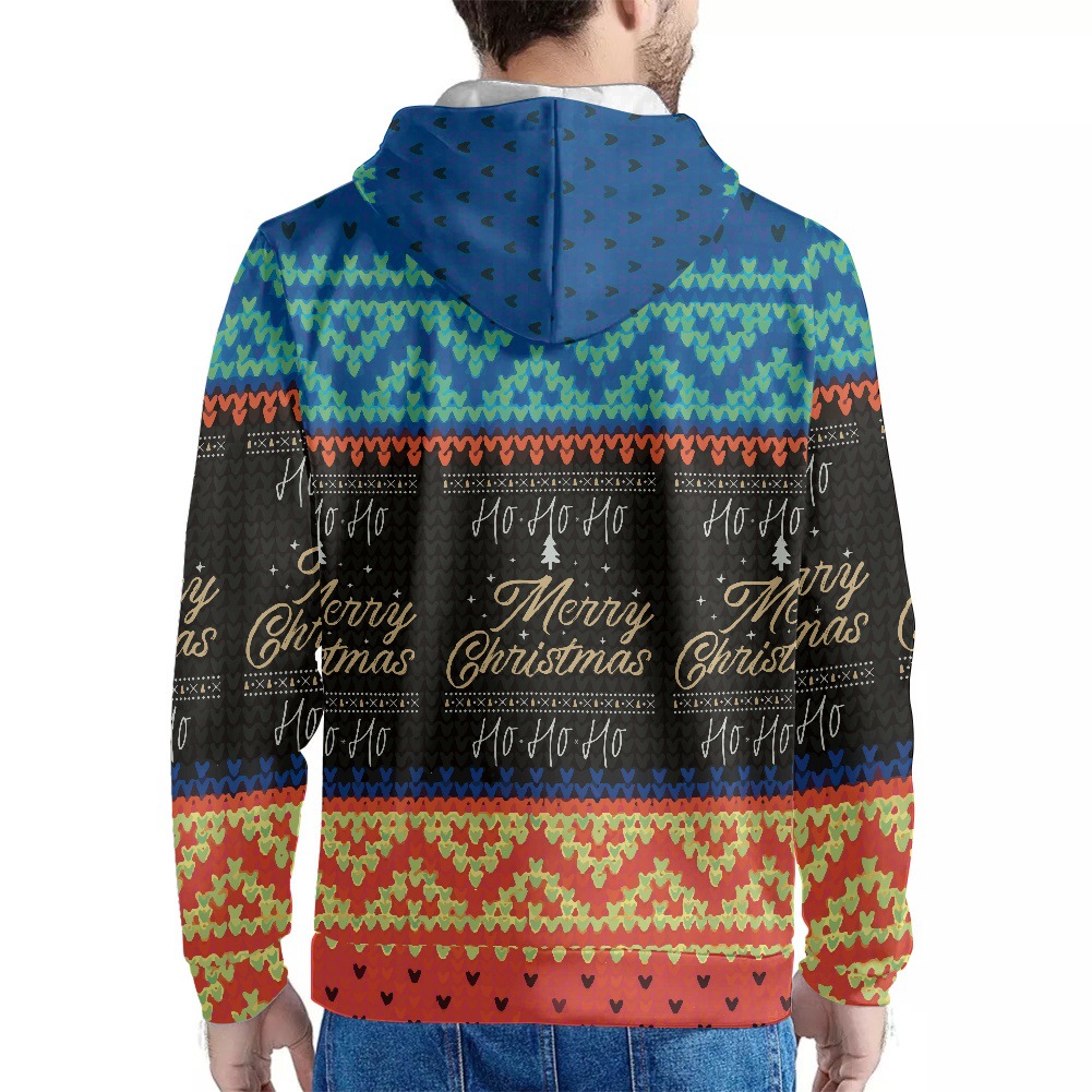 Vêtements pour hommes vente chaude sweat-shirt pour hommes cadeau créatif imprimé de Noël cloche cerf_voghion.com