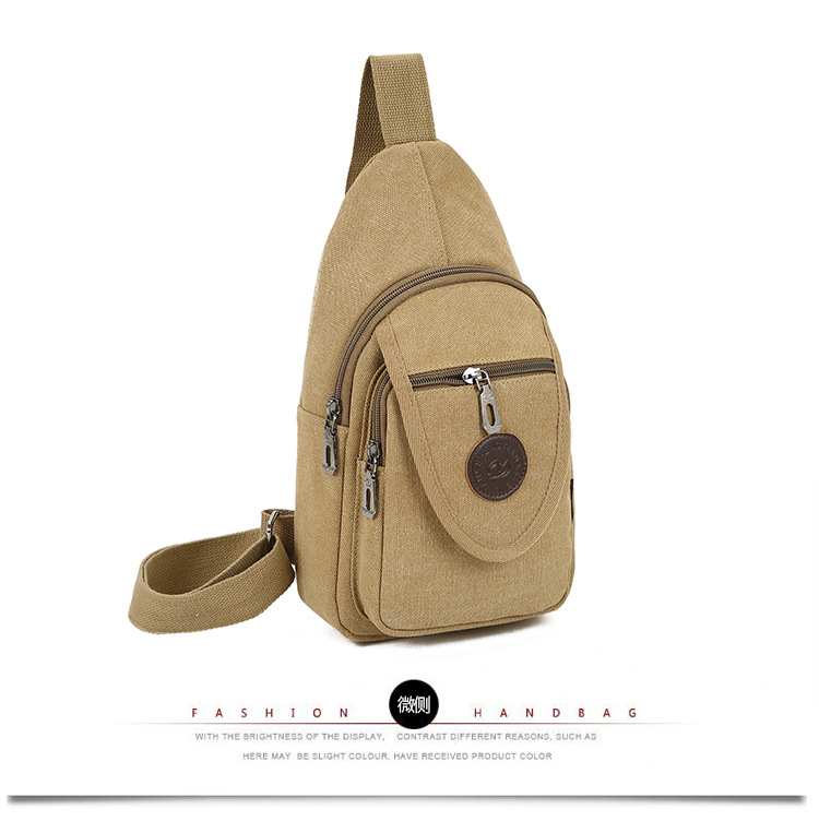 New men's chest bags, Korean-style single-shoulder bags, crossbody bags, men's and women's backpacks, Korean-style casual canvas bags, wholesale from manufacturers undefined