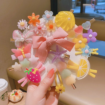 Korean version of summer new children's hairpins girls' hairpins baby cute fruit clips headwear hair accessories wholesale