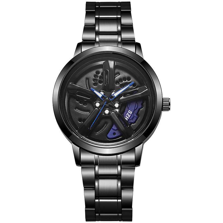 Men's quartz watch, waterproof, automatic movement, wheel design
