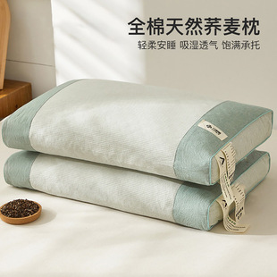 New Cotton Buckwheat Pillow, Cervical Spine Protection, Special Pillow Core for Sleep, Adult Summer Neck Pillow, Home Pair
