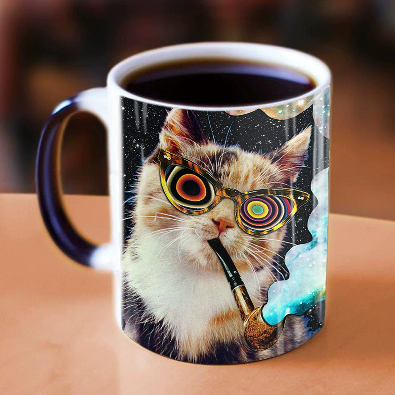 Новый внешнеторговый CAT Cat Cat Color Marr Cup Thermal Reactor Temperature Temperature Ceramic Coffee Tea Cup Cup