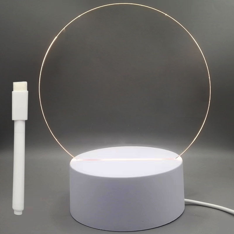 Especial transfronterizo para actividades festivas, mensajes escritos a mano de bricolaje, luces nocturnas en 3D, adornos acrílicos, regalos de ambiente junto a la cama