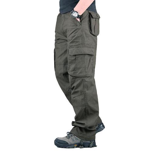 Cross-border export import foreign trade multi-pocket men's work pants loose pants plus size labor protection casual straight-leg pants
