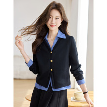 假两件拼接衬衫女2025秋装新款时尚长袖高级感时尚洋气百搭小衫潮