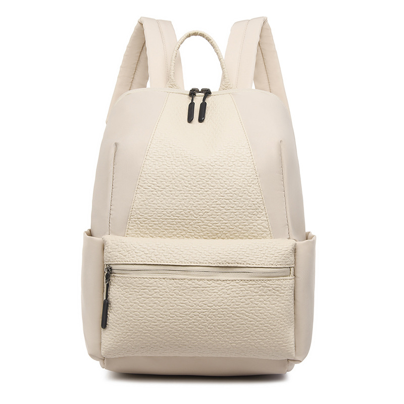 2023 nueva mochila Oxford casual para mujer, costura de moda, mochila para computadora de viaje al aire libre de gran capacidad retro